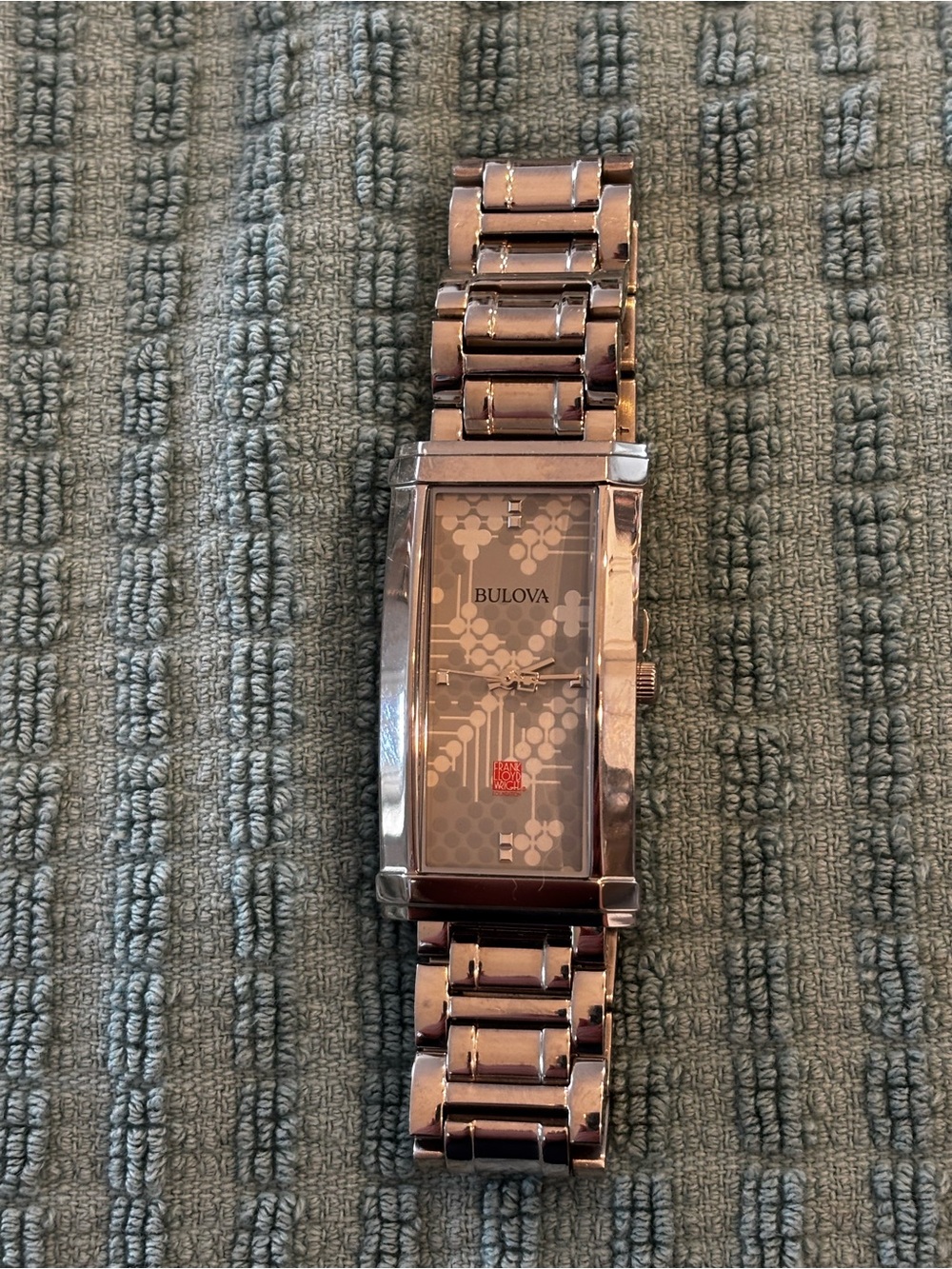 Bulova Women’s Frank Lloyd Wright Stainless Steel Rectangular Bracelet Watch